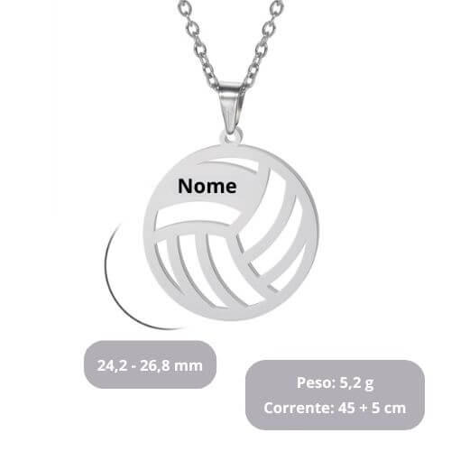 Colar Personalizado Bola de Vôlei