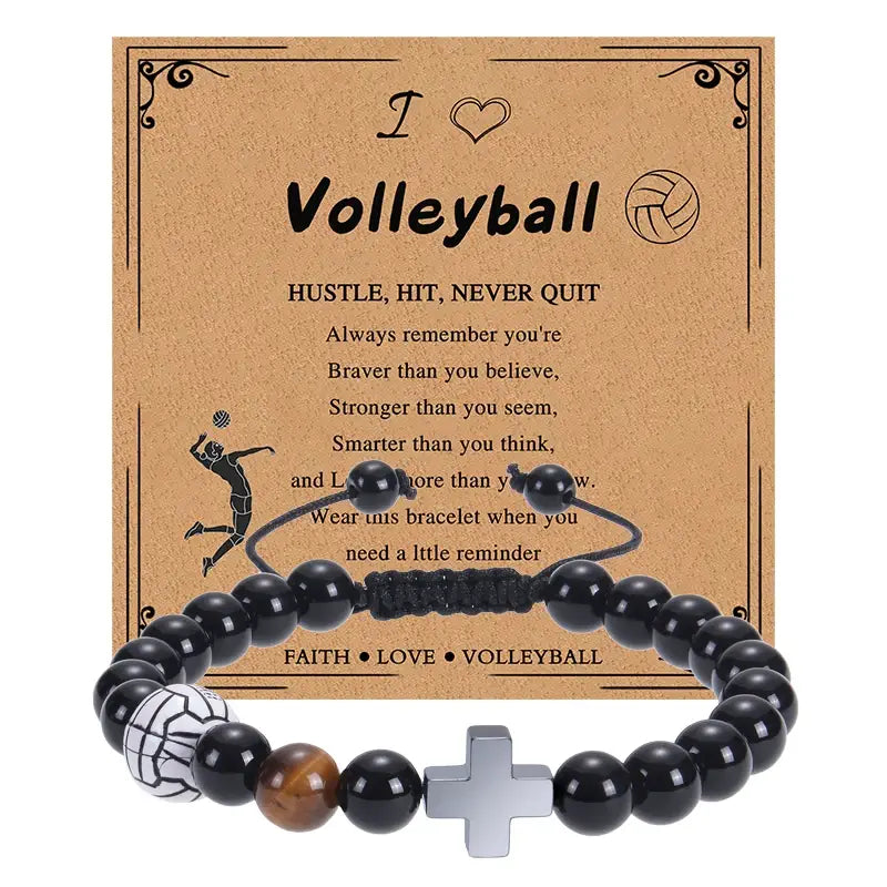 Pulseira de Pedras Naturais + Cruz