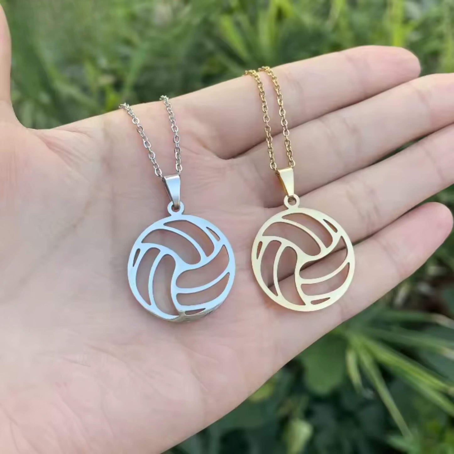 Colar Bola de Vôlei + Brinco