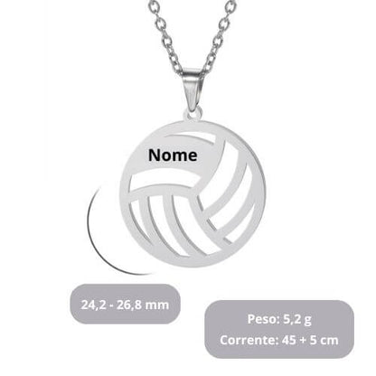 Colar Personalizado Bola de Vôlei