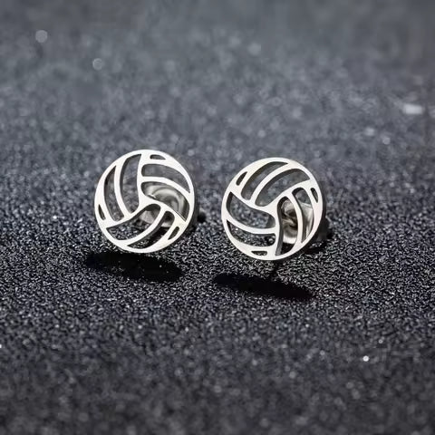 Colar Bola de Vôlei + Brinco