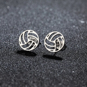 Brinco Bola de Vôlei (Cor Prata)