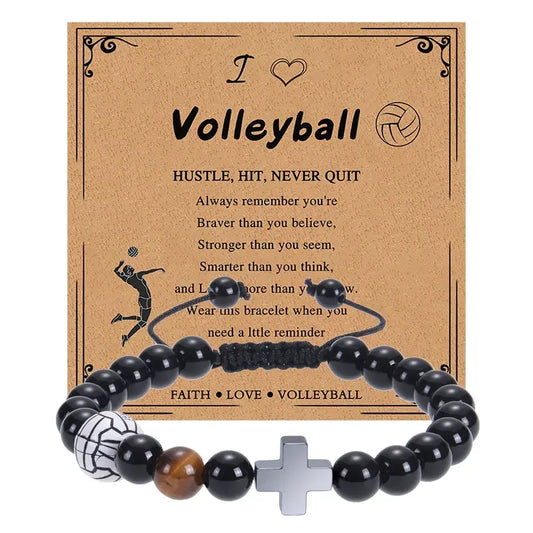 Pulseira de Pedras Naturais + Cruz