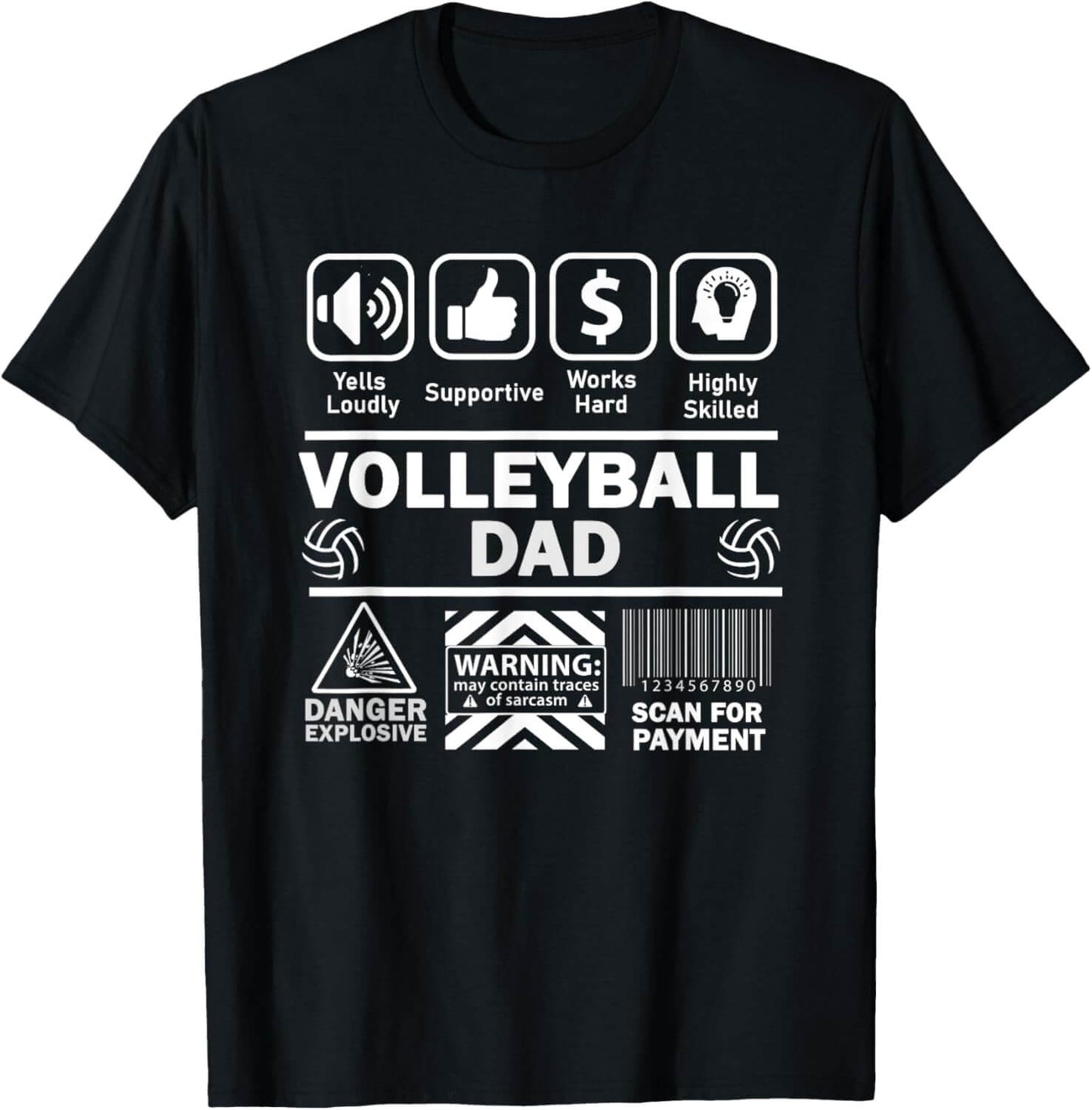 Camiseta Volleyball Dad Warning