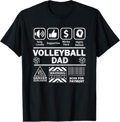 Camiseta Volleyball Dad Warning
