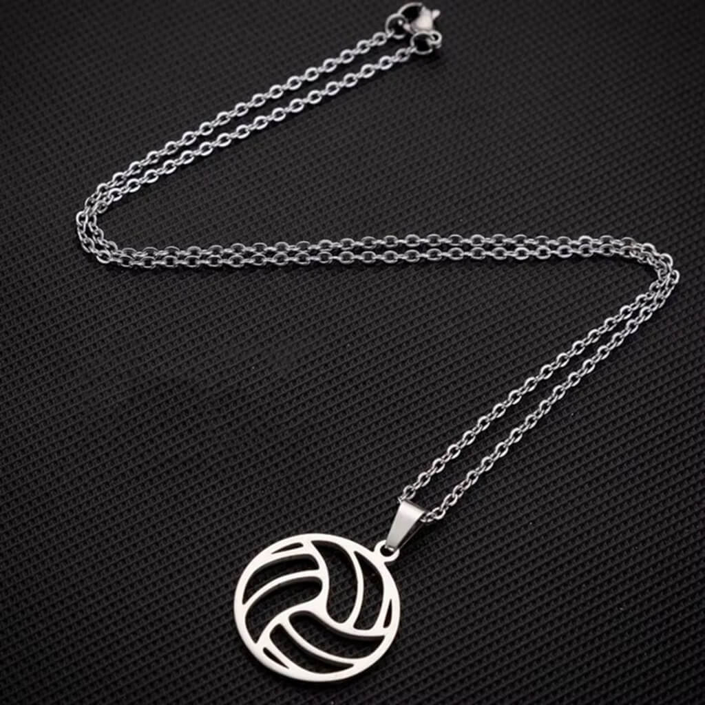 Colar Bola de Vôlei + Brinco