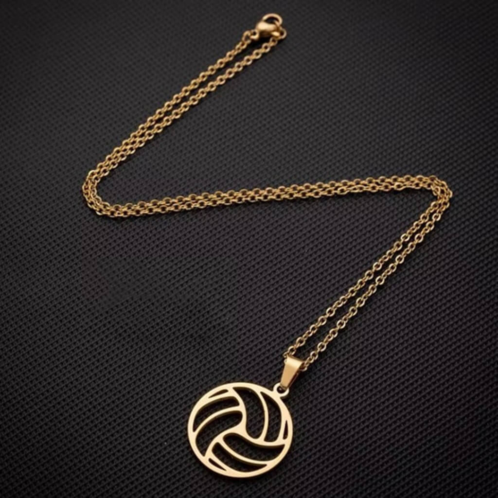 Colar Bola de Vôlei + Brinco