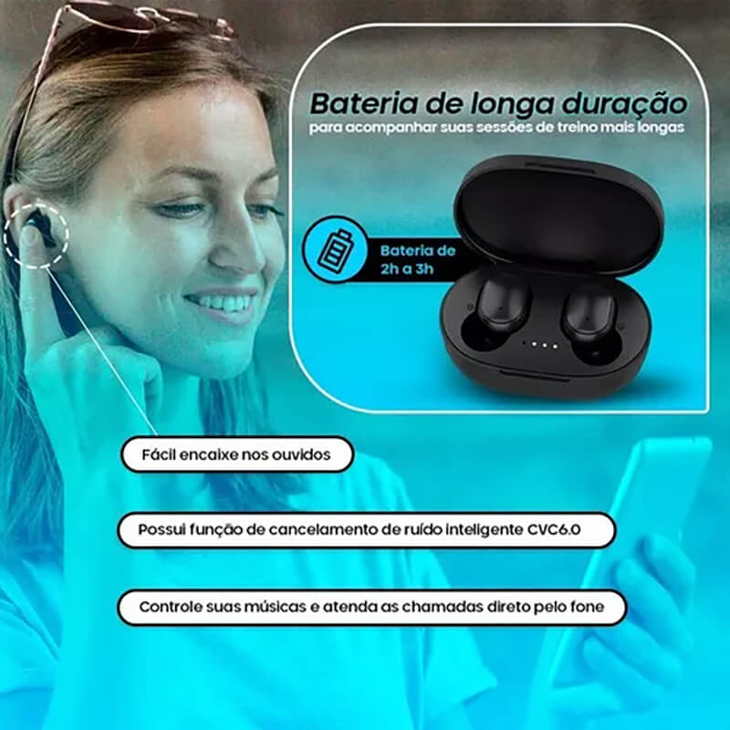 Smartwatch + Fone de Ouvido