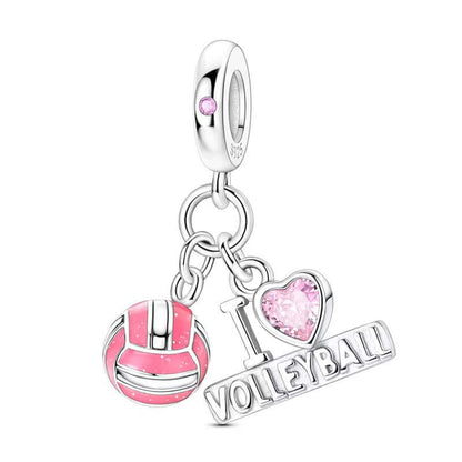 Berloque Pink I Love Volleyball
